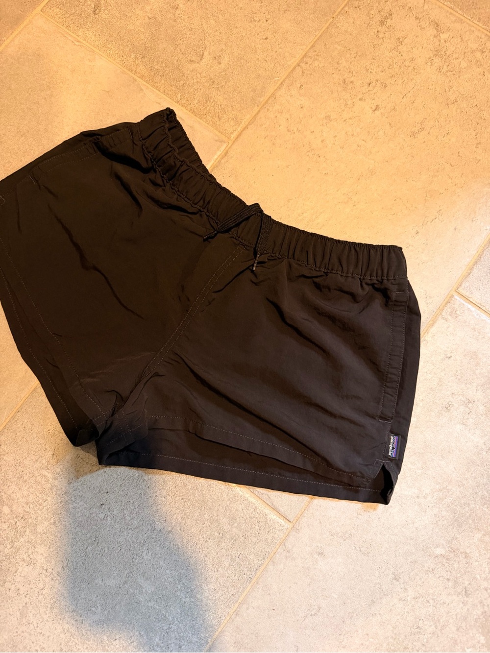 Patagonia Black Women's Athletic Shorts with Elastic Waist